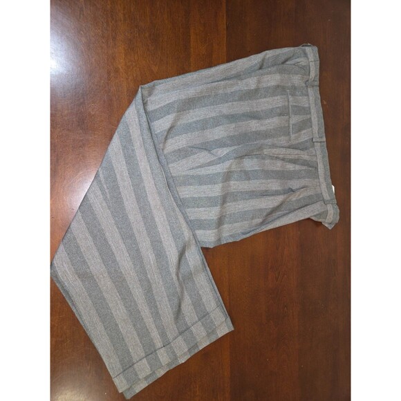 Mens Dress Shortsleeve Shirt Pants Set by Milano Moda Shirt XL Pants 38 Striped - Picture 10 of 11